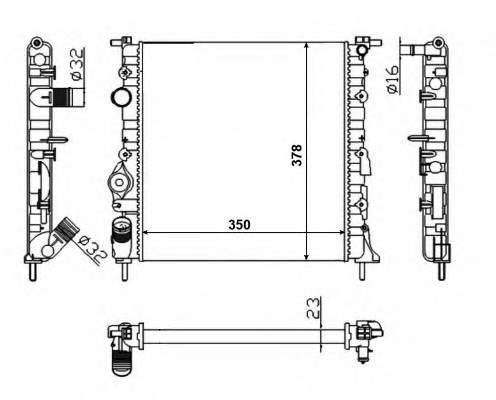 NRF 58023 Радиатор, охлаждение двига