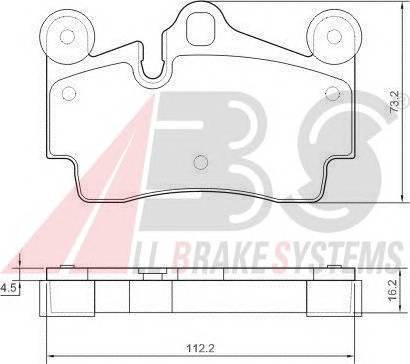A.B.S. 37365 Комплект тормозных колодок