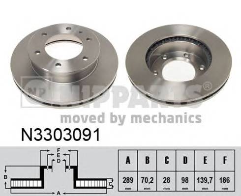 NIPPARTS N3303091 Тормозной диск NIPPARTS N3303091 Тормозной диск