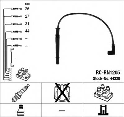 NGK 44338 Комплект проводов зажигани