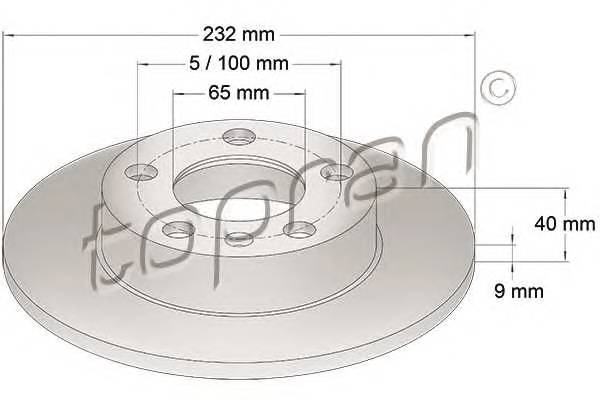 TOPRAN 107 683 Тормозной диск