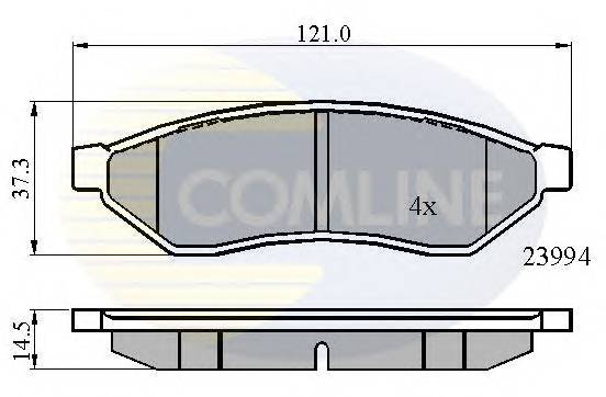 COMLINE CBP01190 Комплект тормозных колодок... COMLINE CBP01190 Комплект тормозных колодок...