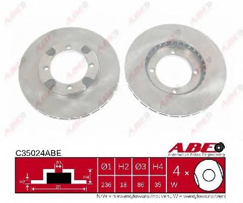 ABE C35024ABE Гальмівний диск ABE C35024ABE Гальмівний диск