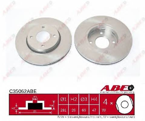 ABE C35062ABE Гальмівний диск ABE C35062ABE Гальмівний диск