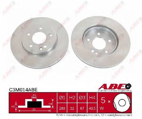 ABE C3M014ABE Тормозной диск ABE C3M014ABE Тормозной диск