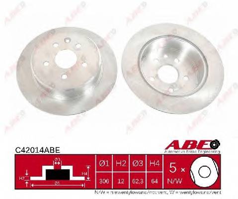 ABE C42014ABE Тормозной диск ABE C42014ABE Тормозной диск