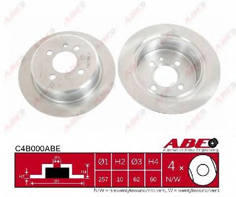 ABE C4B000ABE Тормозной диск ABE C4B000ABE Тормозной диск
