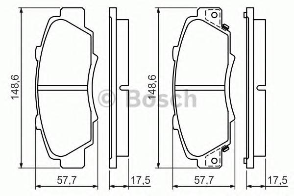 BOSCH 0 986 461 142 Комплект гальмівних колодо... BOSCH 0 986 461 142 Комплект гальмівних колодо...
