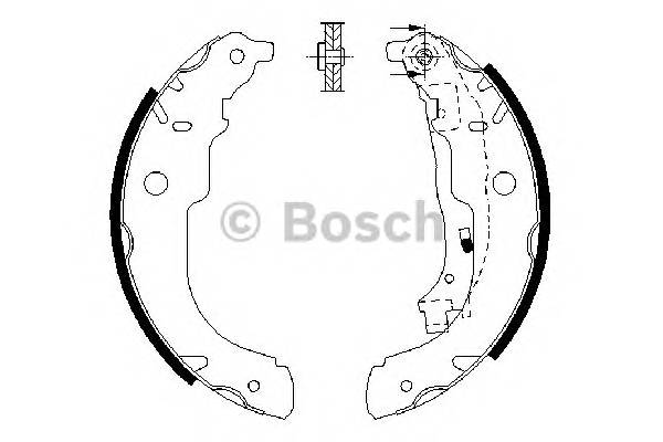 BOSCH 0 986 487 721 Комплект гальмівних колодо... BOSCH 0 986 487 721 Комплект гальмівних колодо...
