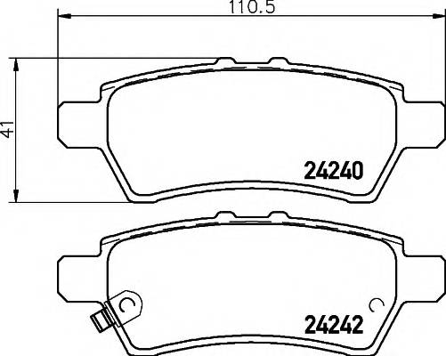 HELLA 8DB 355 012-081 Комплект тормозных колодок... HELLA 8DB 355 012-081 Комплект тормозных колодок...
