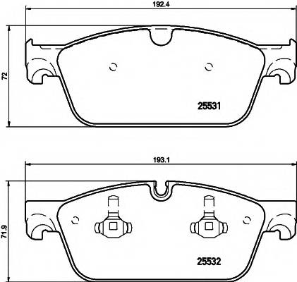 HELLA 8DB 355 020-841 Комплект тормозных колодок... HELLA 8DB 355 020-841 Комплект тормозных колодок...