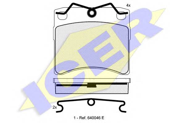 ICER 140895 Комплект тормозных колодок