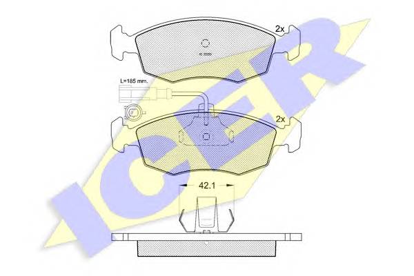 ICER 181518 Комплект гальмівних колодо... ICER 181518 Комплект гальмівних колодо...