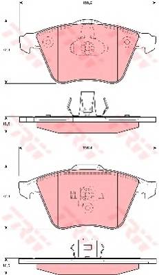 TRW GDB1607 Комплект тормозных колодок