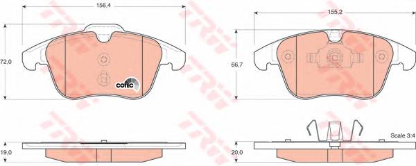 TRW GDB1683 Комплект тормозных колодок
