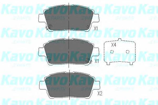KAVO PARTS KBP-9009 Комплект гальмівних колодо... KAVO PARTS KBP-9009 Комплект гальмівних колодо...
