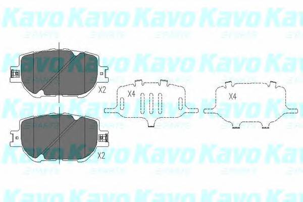 KAVO PARTS KBP-9015 Комплект тормозных колодок