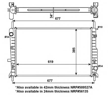 NRF 509527 Радиатор, охлаждение двига