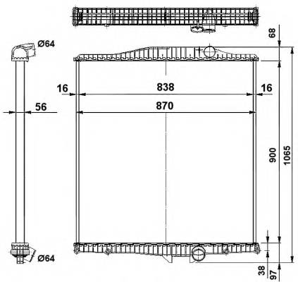 NRF 519702 Радиатор, охлаждение двига