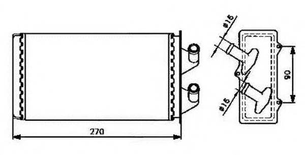 NRF 53213 Теплообменник, отопление с