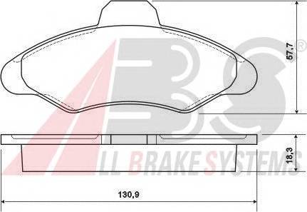A.B.S. 36709 Комплект тормозных колодок...