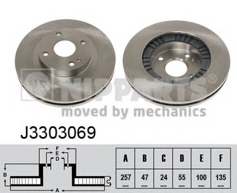 NIPPARTS J3303069 Тормозной диск NIPPARTS J3303069 Тормозной диск