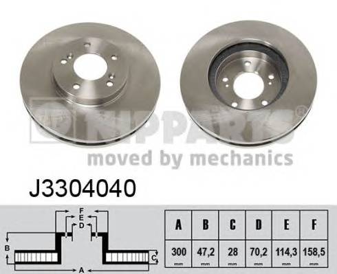 NIPPARTS J3304040 Тормозной диск NIPPARTS J3304040 Тормозной диск