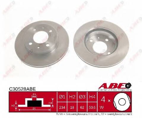ABE C30528ABE Тормозной диск ABE C30528ABE Тормозной диск