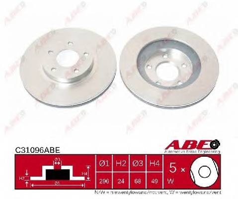 ABE C31096ABE Тормозной диск ABE C31096ABE Тормозной диск