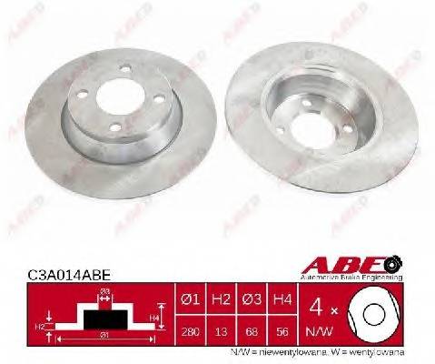 ABE C3A014ABE Тормозной диск ABE C3A014ABE Тормозной диск