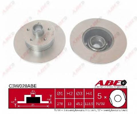 ABE C3W028ABE Гальмівний диск