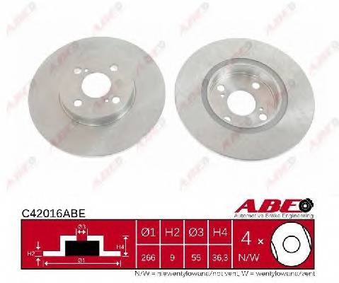 ABE C42016ABE Тормозной диск ABE C42016ABE Тормозной диск