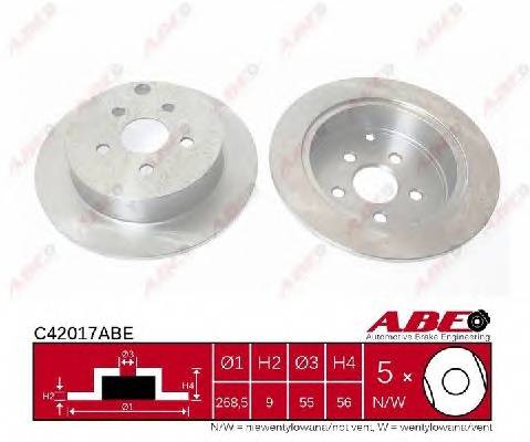 ABE C42017ABE Тормозной диск ABE C42017ABE Тормозной диск