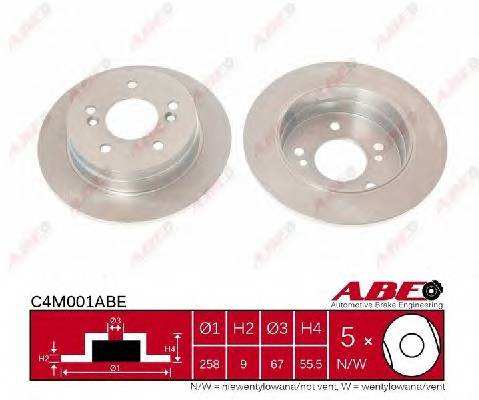ABE C4M001ABE Тормозной диск ABE C4M001ABE Тормозной диск