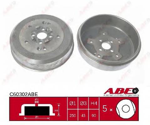 ABE C60302ABE Тормозной барабан ABE C60302ABE Тормозной барабан
