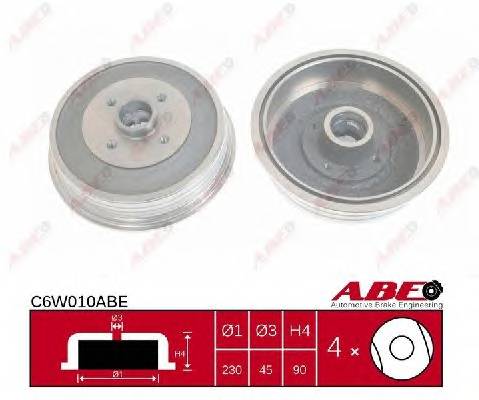 ABE C6W010ABE Тормозной барабан ABE C6W010ABE Тормозной барабан