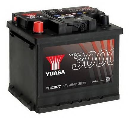 YUASA YBX3077 AKUMULATOR 45AH/380A L YUASA PROFESSIONAL