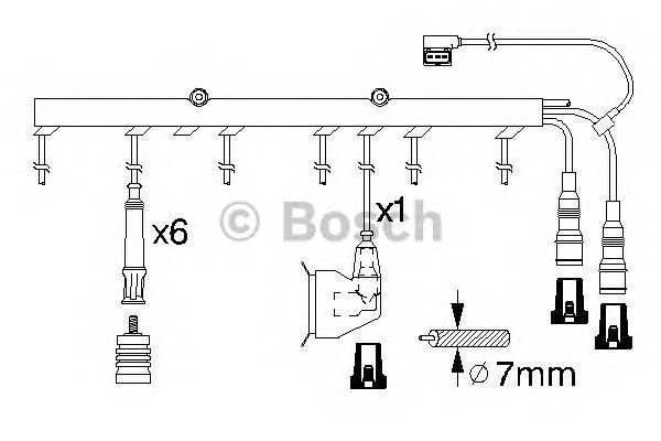 BOSCH 0 986 356 323 Комплект проводов зажигани... BOSCH 0 986 356 323 Комплект проводов зажигани...