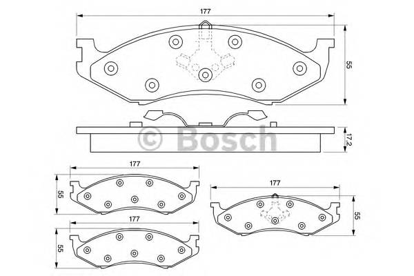 BOSCH 0 986 424 284 Комплект тормозных колодок