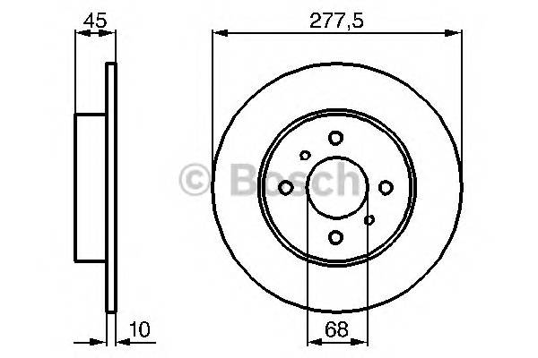 BOSCH 0 986 479 105 Тормозной диск BOSCH 0 986 479 105 Тормозной диск