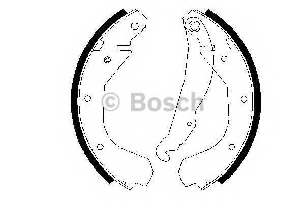 BOSCH 0 986 487 199 Комплект гальмівних колодо...