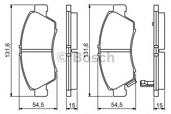 BOSCH 0 986 494 299 Комплект гальмівних колодо... BOSCH 0 986 494 299 Комплект гальмівних колодо...