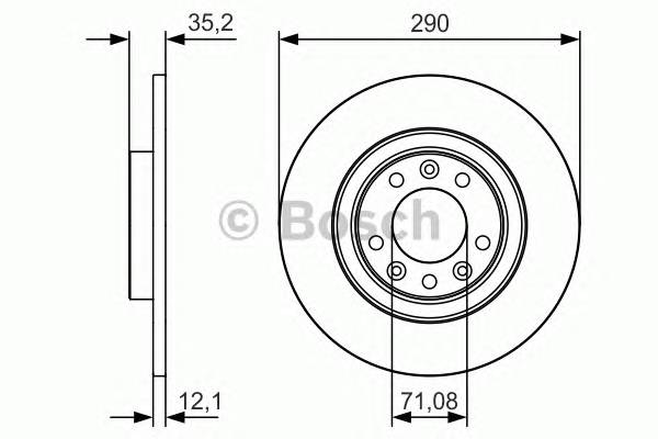 BOSCH 0986479C25 TARCZA HAM. PEUGEOT T. 308 1,6-2,0 14- BOSCH 0986479C25 TARCZA HAM. PEUGEOT T. 308 1,6-2,0 14-