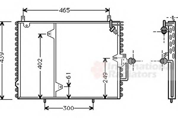 VAN WEZEL 30005160 Конденсатор, кондиціонер VAN WEZEL 30005160 Конденсатор, кондиціонер