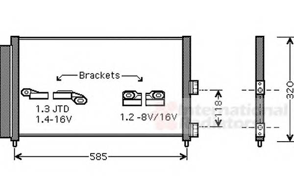 VAN WEZEL 17005289 Конденсатор, кондиционер VAN WEZEL 17005289 Конденсатор, кондиционер