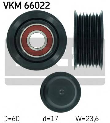 SKF VKM 66022 Паразитный / ведущий ролик, 