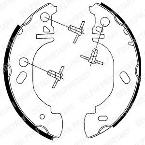 DELPHI LS1700 Комплект гальмівних колодо...
