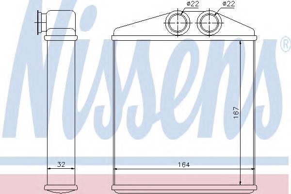 NISSENS 72661 Теплообменник, отопление с