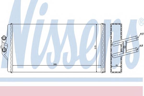 NISSENS 72005 Теплообменник, отопление с