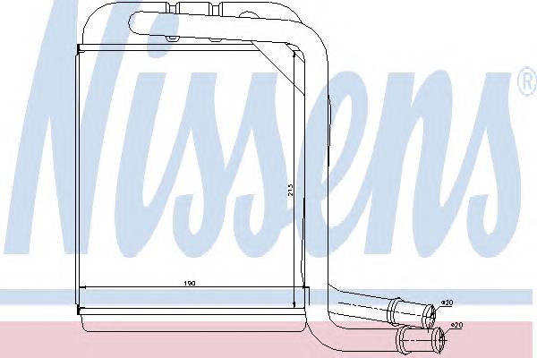 NISSENS 73976 Теплообменник, отопление с